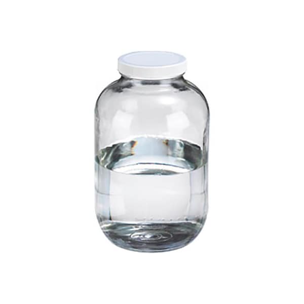 Cp Lab Safety. Wheaton 130 oz Clear Glass Wide Mouth Packer Bottles, PTFE Lined PP Caps, Case of 4 W216933 - main
